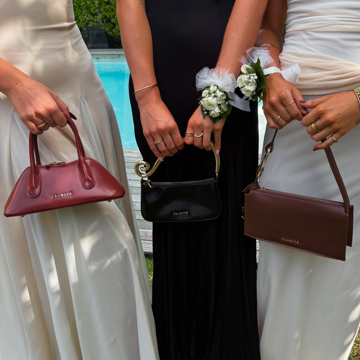 clarite black tie Formal cocktail bags 